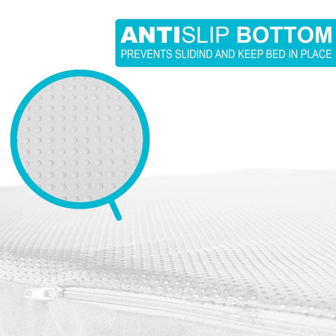SAMAY - 6 Inch Tri Folding Foam Mattress - Includes Waterproof Mattress Protector and Washable Cover