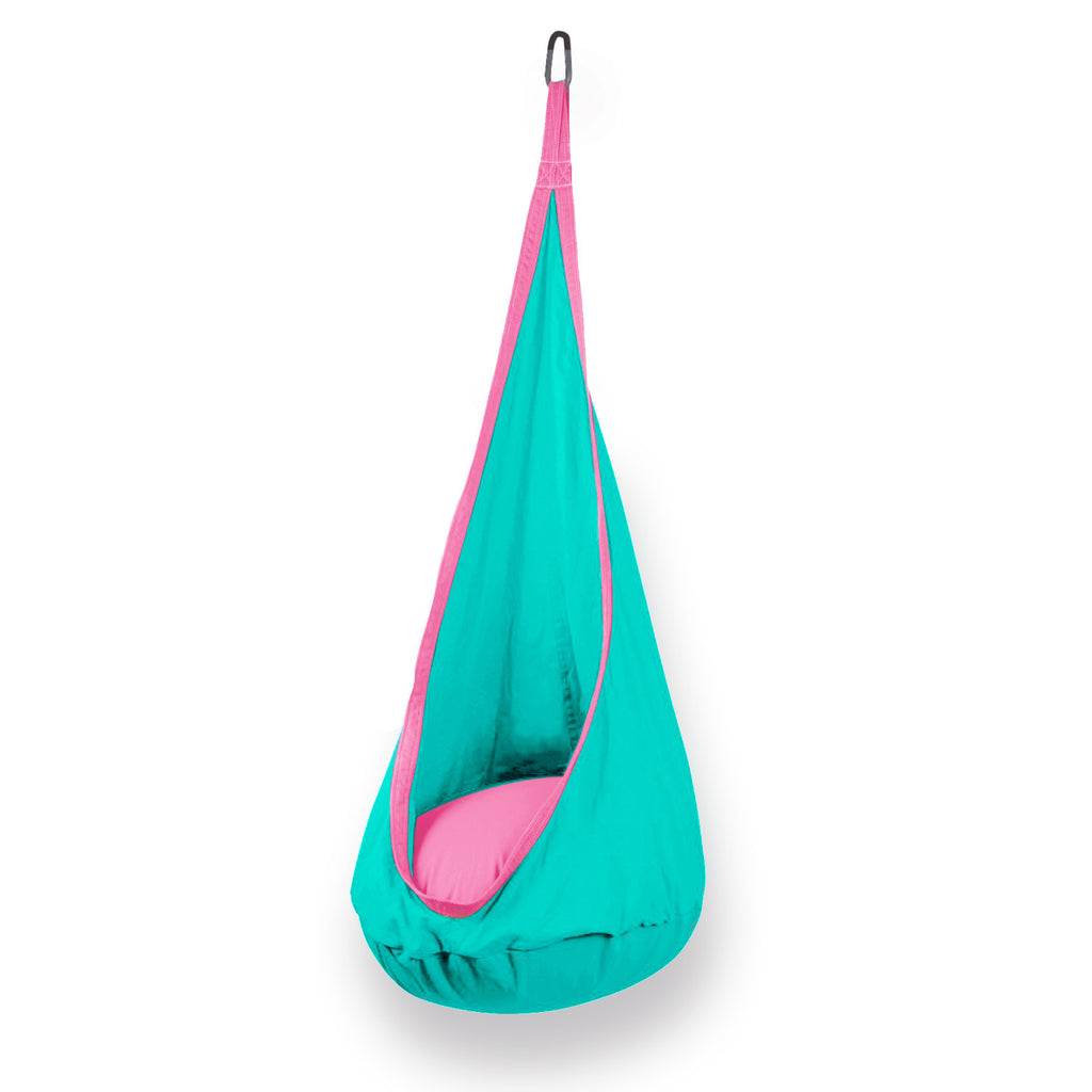 Hanging Hammock Pod Swing Chair For Kids Premium Green Samay Home