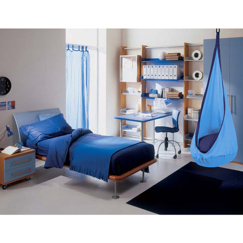 Hanging Hammock Pod Swing Chair For Kids Premium - Light Blue